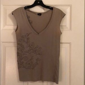 Moss green Theory vneck tee